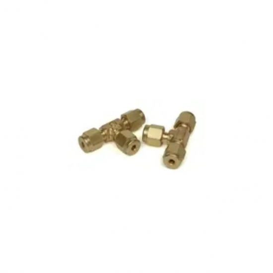 Agilent 铜接头,三通,1/8英寸,黄铜,2/包