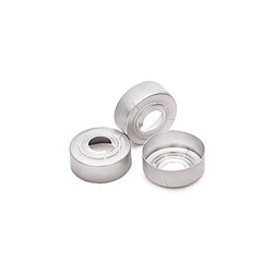 Agilent 铝质瓶盖,20mm银色铝质钳口盖,带有安全释压装置,100/包