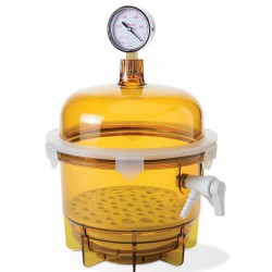 Bel-Art Lab Companion 琥珀色聚碳酸酯圆形真空干燥器； 6 升