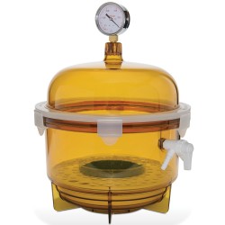 Bel-Art Lab Companion 琥珀色聚碳酸酯圆形真空干燥器； 10 升