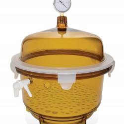 Bel-Art Lab Companion 琥珀色聚碳酸酯圆形真空干燥器； 20 升