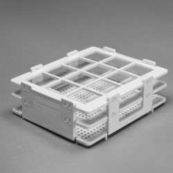 Bel-Art No-Wire 瓶和小瓶架；用于20-25毫米的瓶子和小瓶，12个位置