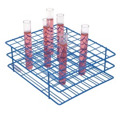 Bel-Art Poxygrid试管架;16-20mm管,80个位置,蓝色
