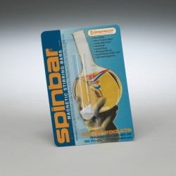 Bel-Art Double Spinfin® Teflon® 磁力搅拌棒； 19.1 x 15.9 毫米，白色