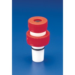 Bel-Art Safe-Lab Joint Tubing Adapter for 24/40 Tapered Joints; 10mm Hole Opening, PTFE