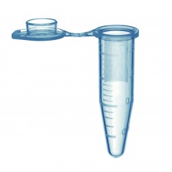 1.5 mL SuperClear® Microcentrifuge Tubes with Extra Large Attached Caps, Blue, in Resealable Bags