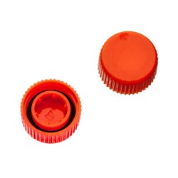 Screw Caps with O-Rings for SuperClear® microtubes, Orange Color, in Bags
