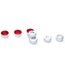 INNOTEG（英诺德）钳口 预装银色开孔铝盖，白色 PTFE/红色硅胶垫/ 11mm，φ11mm，100个/包