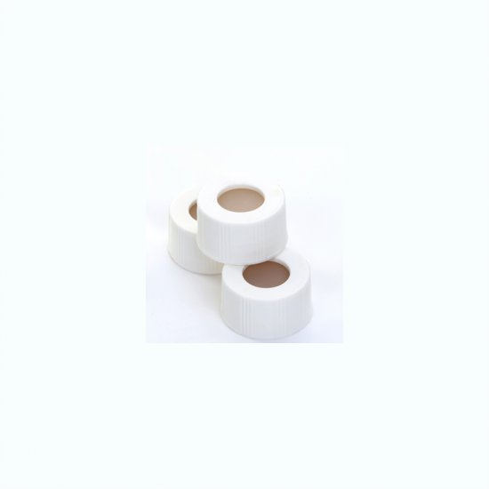 吹扫捕集 预装白色开孔螺纹盖;聚丙烯本白色PTFE/本色硅胶垫，φ24mm，100个/包