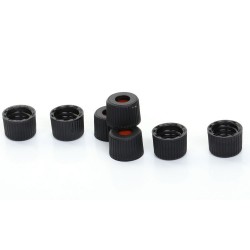 INNOTEG（英诺德）螺纹口 预装黑色开孔盖;白色PTFE/红色硅胶垫(预组装) /8mm，φ8mm，100个/包