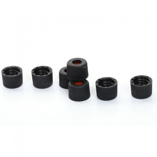 INNOTEG（英诺德）螺纹口 预装黑色开孔盖;红色PTFE/白色硅胶垫/红色PTFE (预组装) /8mm，φ8mm，100个/包