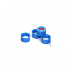 INNOTEG（英诺德）固定式蓝色螺纹开口盖;预切口白色PTFE/红色硅胶垫/9mm，φ9mm，100个/包
