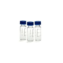 Agilent 样品瓶,套件,螺口,预组装,经认证,透明样品瓶,蓝色瓶盖,2mL,100/包