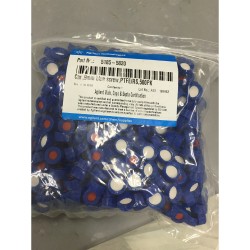 Agilent 塑料瓶盖,瓶盖,螺口,蓝色,PTFE/红色硅橡胶隔垫,500/包