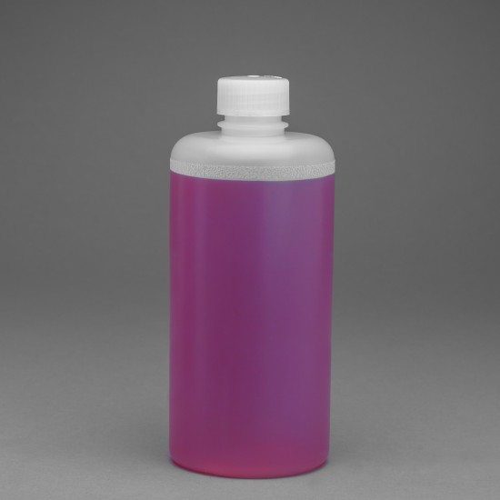 Bel-Art Precisionware窄嘴500毫升(16盎司)Autoclavable聚丙烯瓶;聚丙烯帽,28毫米口径(12)包