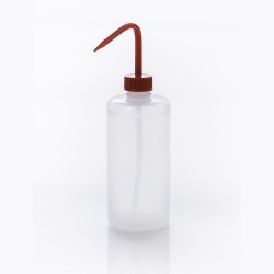 Bel-Art 窄口500mL（16oz）聚乙烯洗瓶; 28mm红色聚丙烯帽密闭（6个/包）