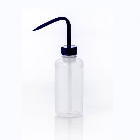 Bel-Art窄嘴250毫升(8盎司)聚乙烯洗瓶;蓝色聚丙烯帽,28毫米口径(6包)