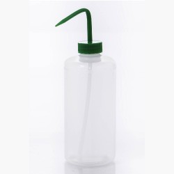 Bel-Art窄嘴1000毫升(32盎司)聚乙烯洗瓶;绿色聚丙烯帽,38毫米口径(4包)
