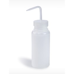 Bel-Art 宽口500mL（16oz）聚乙烯洗瓶; 53毫米白色聚丙烯瓶盖（6个/包）