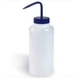 Bel-Art广口1000毫升(32盎司)聚乙烯洗瓶;蓝色聚丙烯帽,53毫米口径(4包)