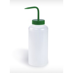 Bel-Art 宽口1000mL（32oz）聚乙烯洗瓶; 53毫米绿色聚丙烯瓶盖（4个/包）