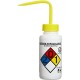 Bel-Art 知情权安全排气/贴标 4 色次氯酸钠（漂白剂）广口清洗瓶； 250 毫升（8 盎司），聚乙烯带黄色聚丙烯帽（4 件装）