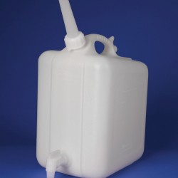 Bel-Art 带水龙头的聚乙烯罐； 5 升（1.25 加仑），螺旋盖，1 英寸内径 喷口