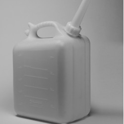 Bel-Art Polyethylene Jerrican; 10 Liters (2.5 Gallons), Screw Cap, ¾ in. I.D. Spout