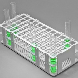 Bel-Art No-Wire Test Tube Rack; For 13-16mm Tubes, 60 Places, White