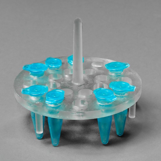 Bel-Art ProCulture Round Microcentrifuge Floating Bubble Rack; For 1.5ml Tubes, 20 Places, Fits in 1000ml Beakers