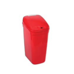 Bel-Art Touch Free 7.3 Gallon Automatic Waste Can with Red Lid