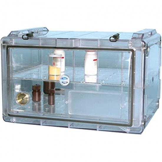 Bel-Art Secador® Clear 4.0 水平剖面气体吹扫干燥器柜； 1.9 立方。 英尺