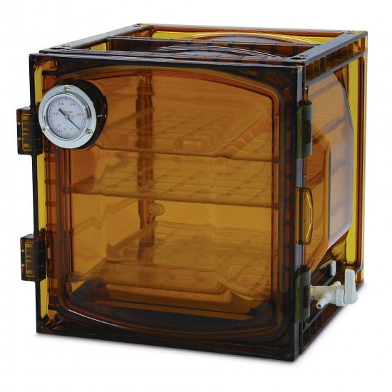 Bel-Art Lab Companion 琥珀色聚碳酸酯柜式真空干燥器； 35 升