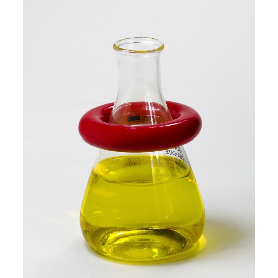 Bel-Art 圆形 1.5 磅铅环烧瓶重量，带 Vikem 乙烯基涂层； 用于 500-2000ml 烧瓶