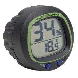 Bel-Art, H-B DURAC Electronic Thermometer-Hygrometer, Panel Mount; 0/50C, 20/99 Percent Humidity Range, Plastic