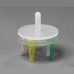 Bel-Art Round Microcentrifuge Floating Bubble Rack with Hold-Down Disk; For 1.5ml Tubes, 8 Places, Fits 400ml Beaker