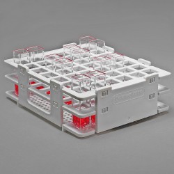 Bel-Art No-Wire Cuvette Rack; For 10mm Cuvettes, 42 Places
