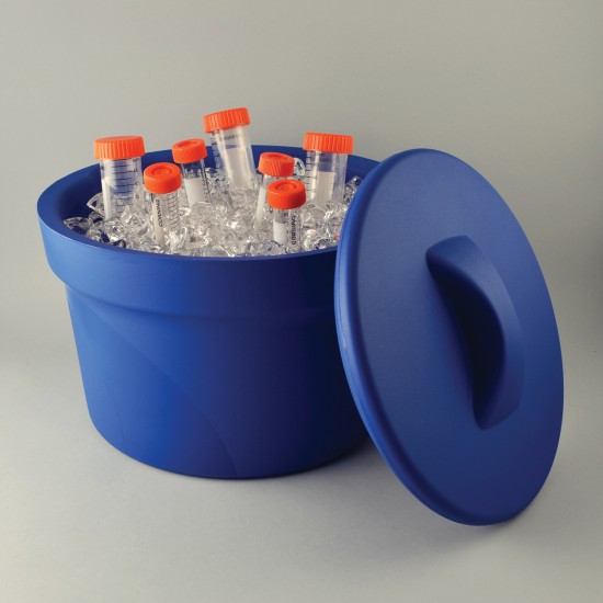Bel-Art Magic Touch 2高性能蓝色冰桶;2.5升，带盖子