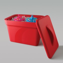 Bel-Art Magic Touch 2高性能红色冰盆;4.0升,中号，带盖子