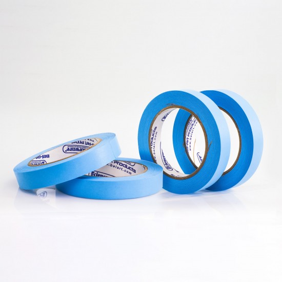 Bel-Art蓝色标签书写胶带; 40码长, ³/₄ 英寸宽, 3 英寸中心圈 (4个/包)