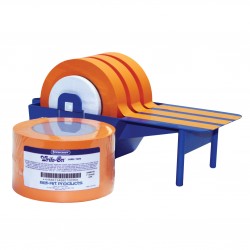 Bel-Art橙色标签书写胶带; 40码长,1 英寸宽, 3 英寸中心圈 (3个/包)