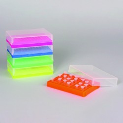 Bel-Art PCR管架;适用于0.2ml管，96位，不同颜色(5个/包)
