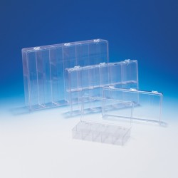 Bel-Art 单格塑料储物盒； 13⅛ x 9 x 2⁵/₁₆ 英寸。