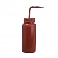 Bel Art 500ml红色聚乙烯洗涤瓶和瓶盖，53mm封口（一包6个）