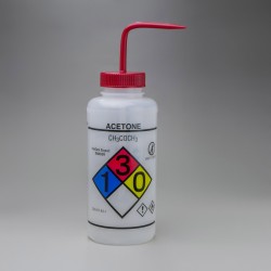 Bel-Art GHS 标签安全排气丙酮洗瓶； 1000ml (一包 2)