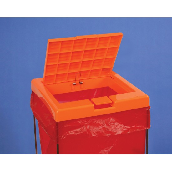 Bel-Art Clavies 橙色生物危害袋支架盖，适用F13192-0002和F13192-0003