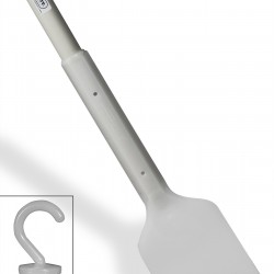 Bel-Art 软塑料刮刀； 72 英寸手柄，5 x 6 英寸刀片，白色