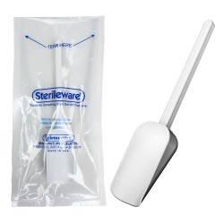 Bel-Art Sterileware Sterile Sampling Scoop; 60ml (2oz), White, Plastic, Individually Wrapped (Pack of 100)