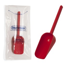 Bel-Art Sterileware 无菌取样勺； 125 毫升（4 盎司），红色，塑料，单独包装（10 件装）