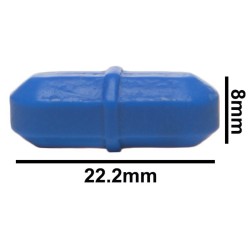 Bel-Art Spinbar® Teflon® 八边形磁力搅拌棒； 22.2 x 8 毫米，蓝色